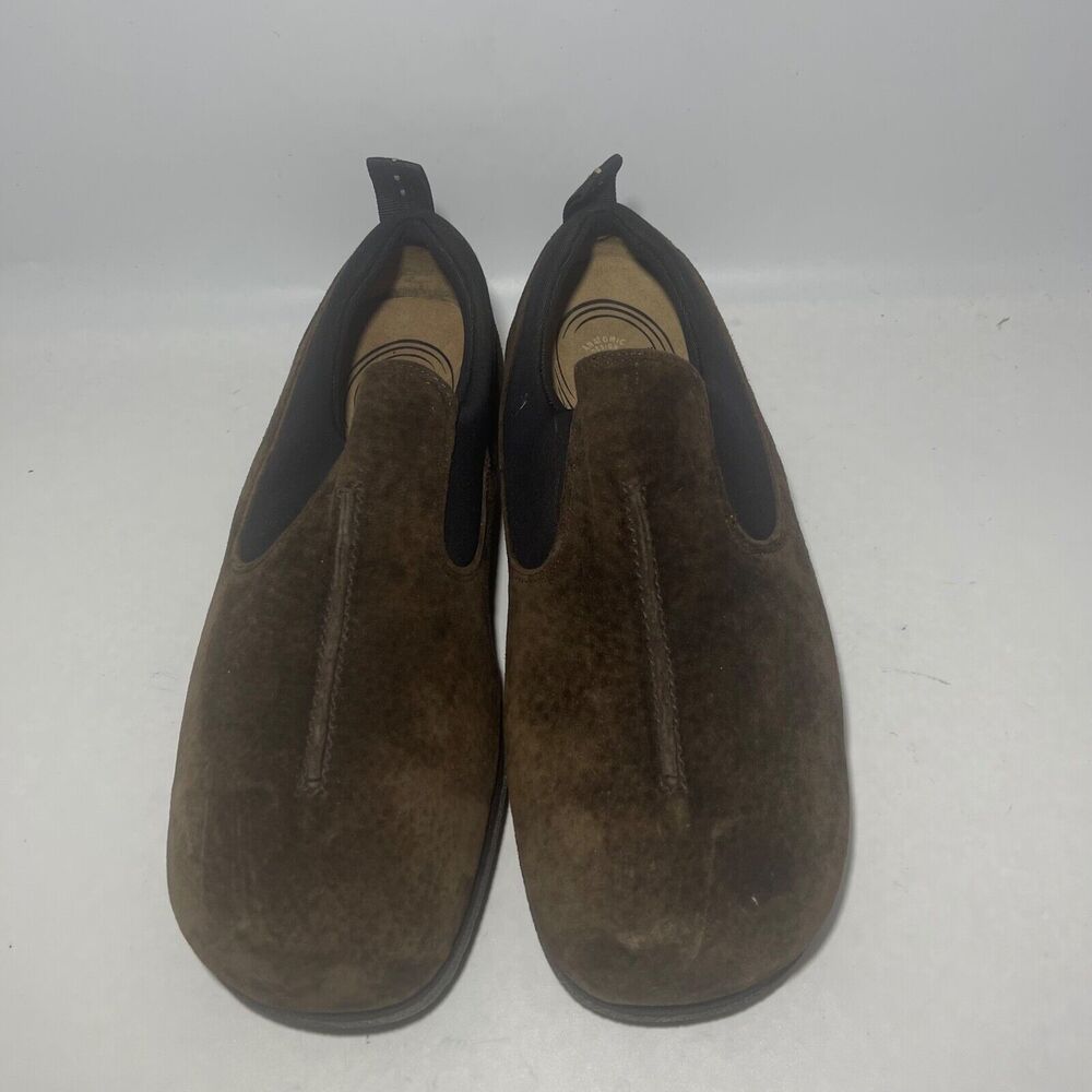 HUSH PUPPIES Brown LEATHER Women Size 8.5 M Loafers Comfort Shoes - Picture 3 of 11
